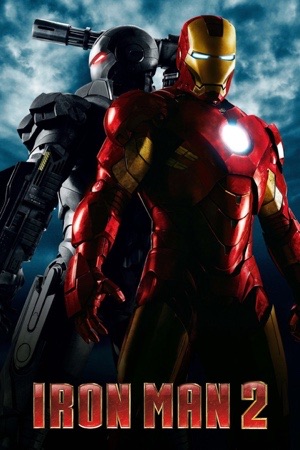 Two armoured figures back to back, the red and gold suit beside the grey War Machine, guns raised.
