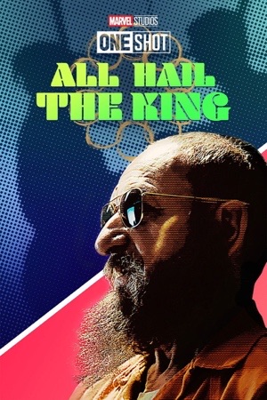 A bearded older man in mirrored sunglasses in profile, green lettering behind him.